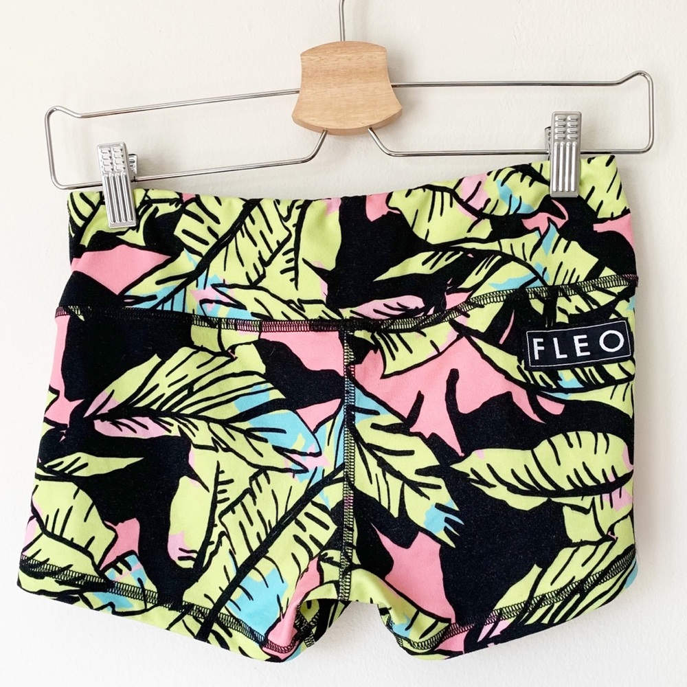 FLEO Miami Leaf Printed Gym Shorts